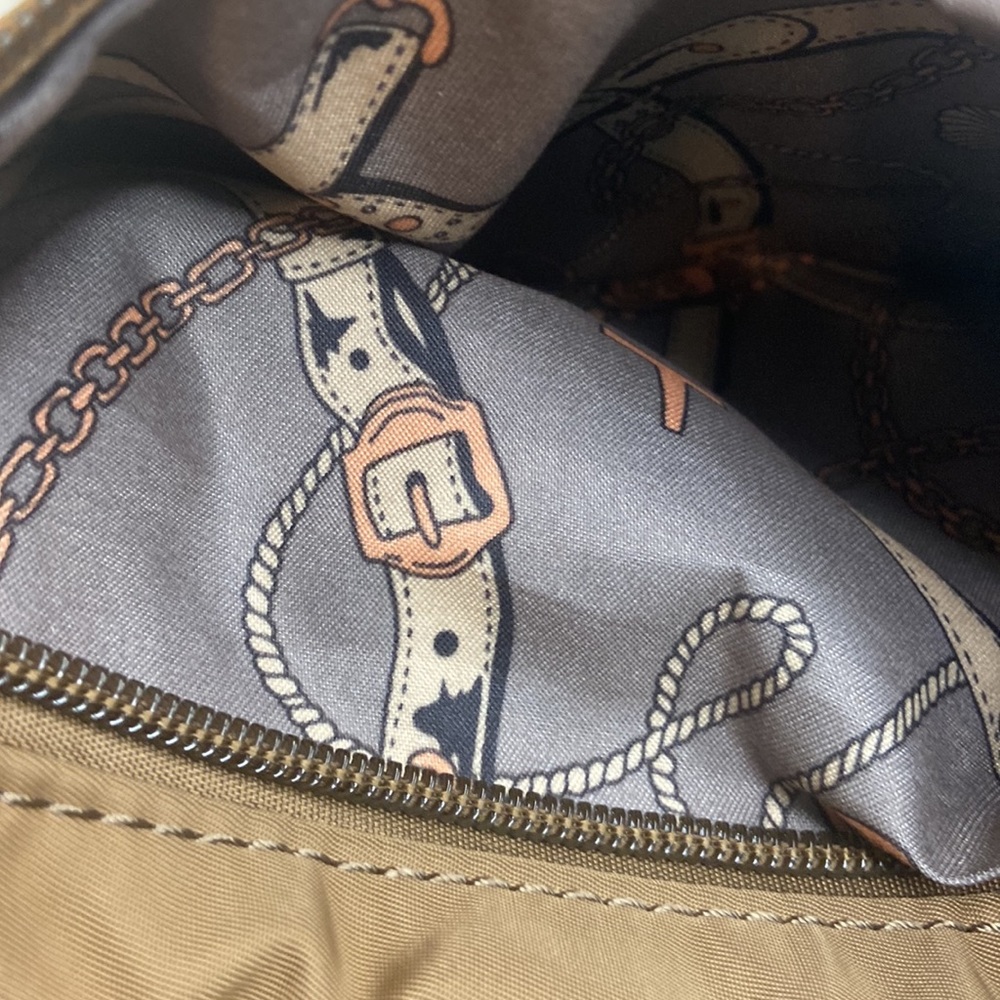 Backpack purse with goldtone hardware. Brown - Picture 6 of 8